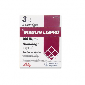 HUMALOG INSULIN LISPRO 5X3ML CARTRIDGES